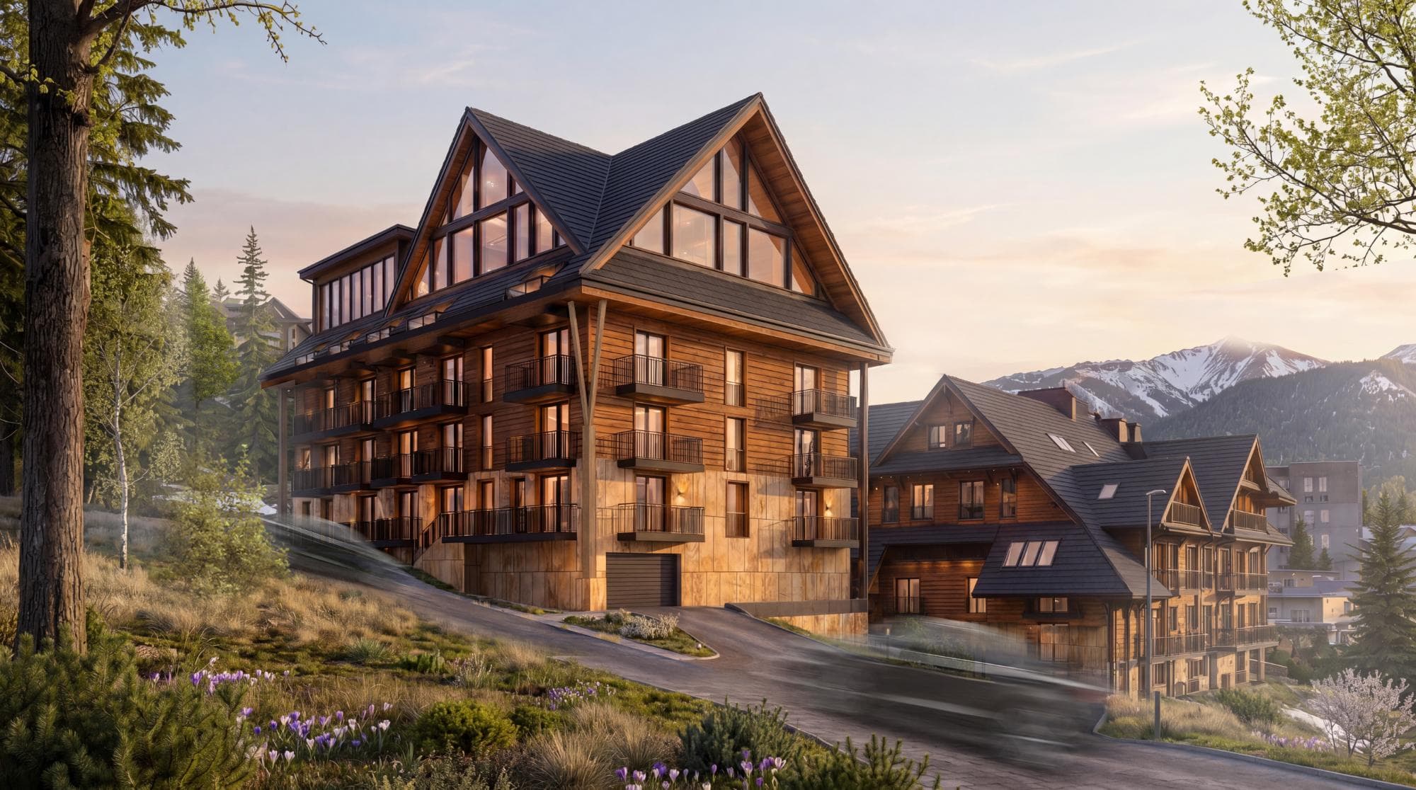 Radisson Blu Hotel & Residences Zakopane — widok na Tatry i okolicę Antałówki
