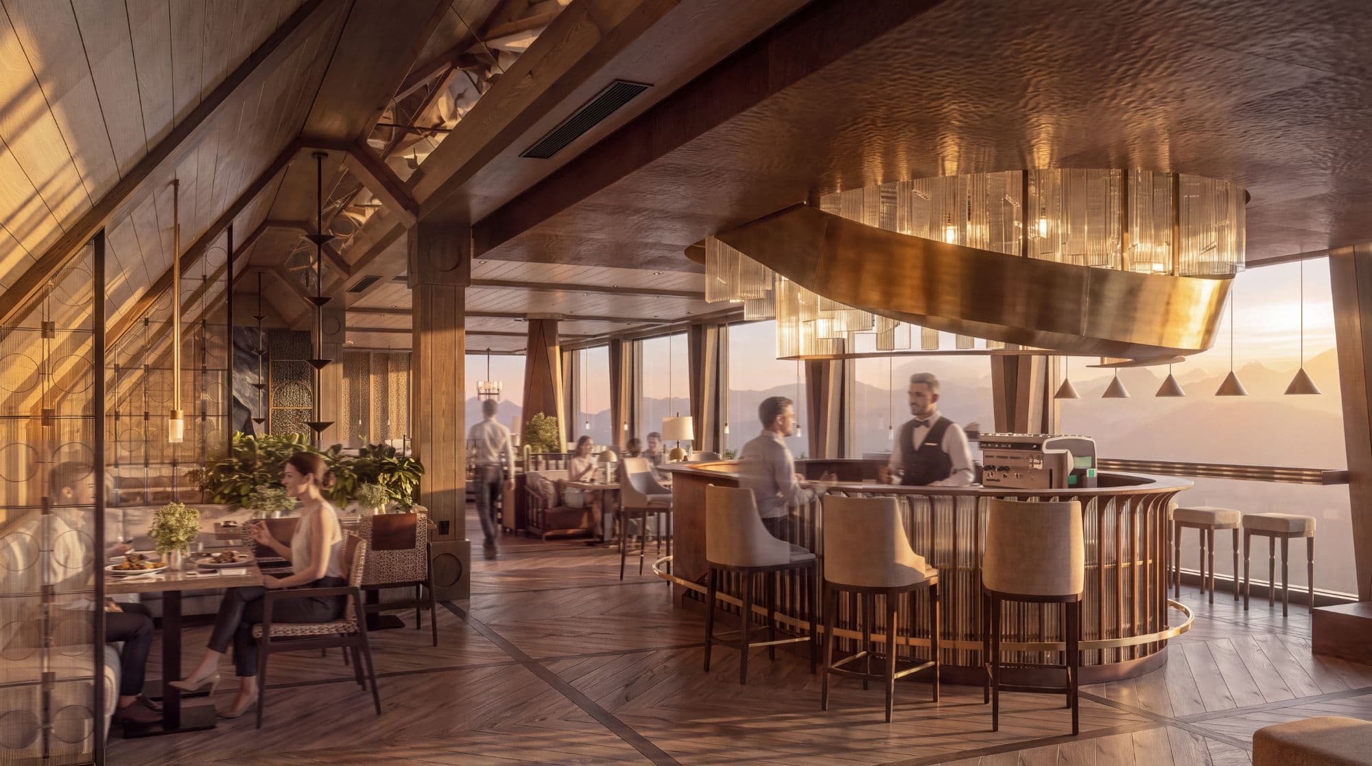 Radisson Zakopane — restauracja i bar na najwyższym piętrze z panoramą Tatr